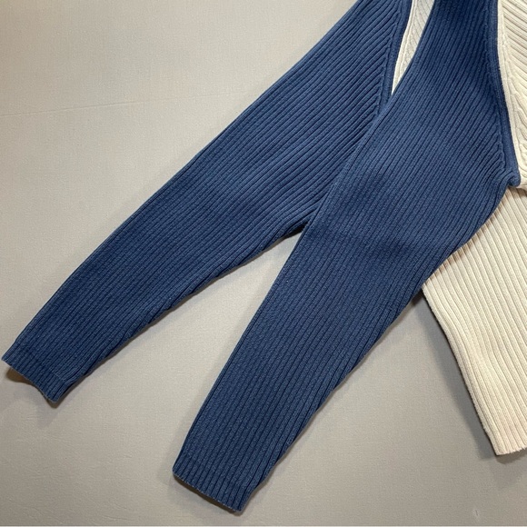 Vintage Polo Jeans Co Ralph Lauren Quarter Zip Ribbed Knit Sweater - Mens Medium - Picture 9 of 12